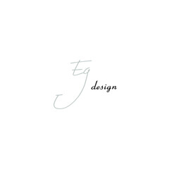 Eg design isolated white logo initials