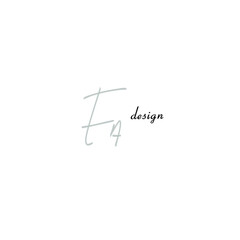 FA design isolated white logo initials