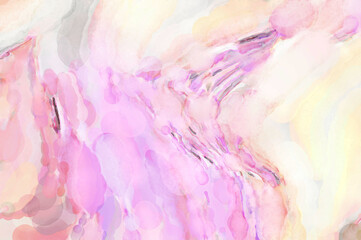 Modern art painting. Artistic watercolored backdrop material. Unique watercolor random pattern. Creative abstraction. Digital texture wallpaper. 2d illustration.