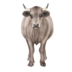 vache laitière,, beige,  de face;  animal, bétail, ferme, blanc, taureau, isolé, agriculture, mollet, mammifère, bétail, brun, boeuf, gazon, champ, alpage, prairie, domestique,  noir, lait, klaxon, na