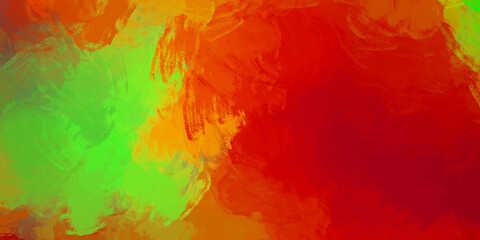 Creative background. Painted composition with vibrant brush strokes. Textured colorful painting. Paint brushed wallpaper.