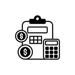 Budget vector icon style illustration. EPS 10 file