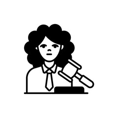 Justice vector icon style illustration. EPS 10 file