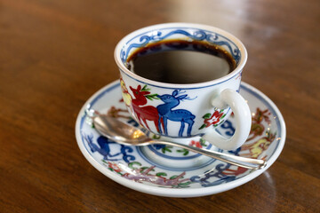 
Cup of coffee on the table