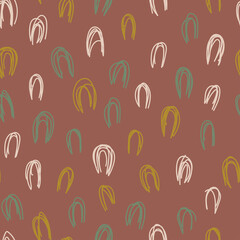 Abstract pattern with arc, doodles. Modern abstract background.