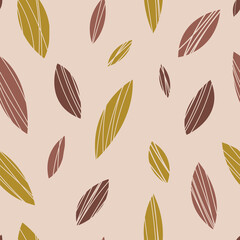 Obraz premium Vector pattern with abstract focus. Abstract leaves in a random arrangement.