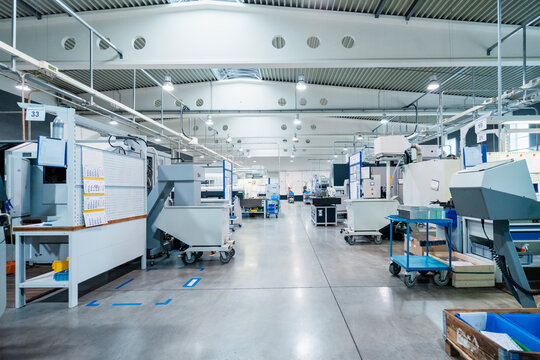 Machinery in workshop at industry