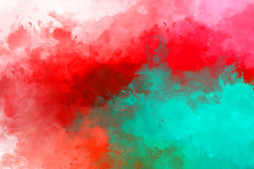 2D illustration of colorful brush strokes. Decorative texture painting. Vibrant paint pattern backdrop.