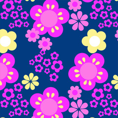 Floral seamless pattern. Hand drawn. For textile, wallpapers, print, wrapping paper. Vector stock illustration.