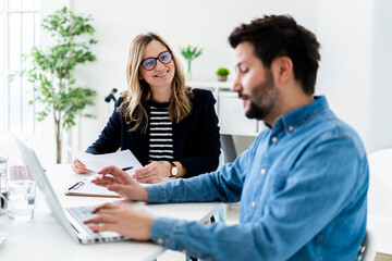 Business people working in office