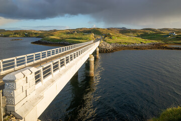 Fototapeta premium Bridge to Great Bernera, Isle of Lewis, Scotland