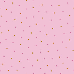 Dots seamless pattern on a pink background.