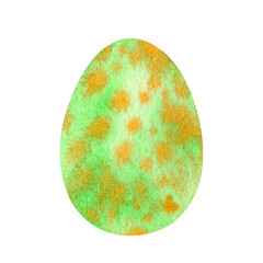 Hand drawn watercolor of easter egg. isolated on white background Stock illustration of holiday symbol.