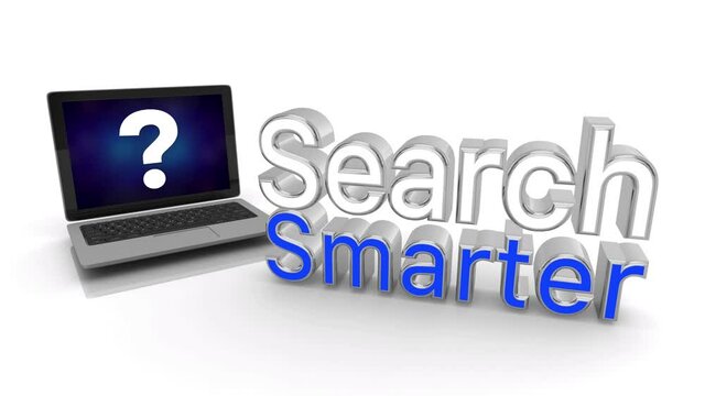 Search Smarter Laptop Computer Internet Web Online Engine Get Answers 3d Animation