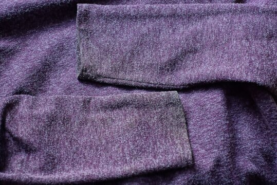 Lilac Fabric Texture Of Dirty Clothing Sweater With Two Sleeves