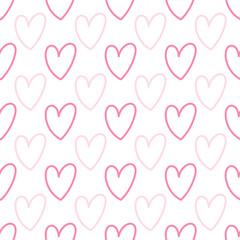 Seamless heart shape pattern.  Valentines day background vector. Perfect design for paper, cover, wallpaper, 
fabric, textile, interior decor and other project.