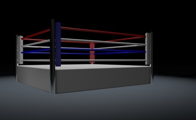 boxing ring look from bottom