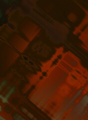 Abstract background. Grungy wallpaper. Geometrical elements on aged grunge texture. Graphic illustration with different color patterns.