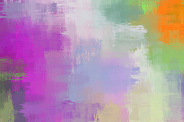 Background with crossed wild brush strokes. Colorful and vibrant illustration. Painted art. Creative abstract painting.