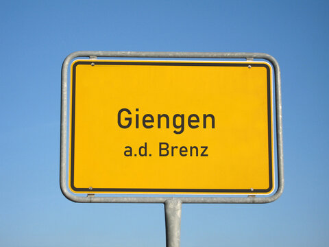 Ortsschild Giengen a.d. Brenz