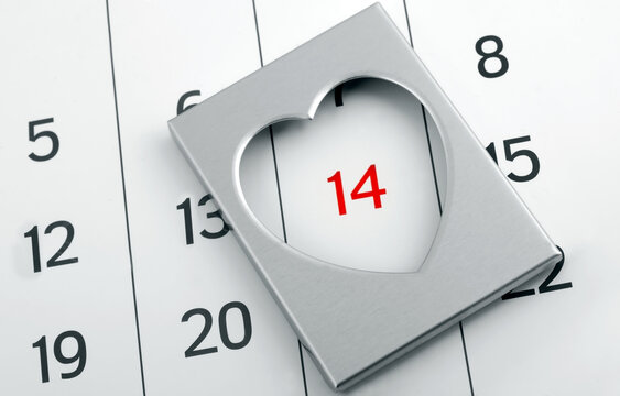 Calendar of February 14 Valentine's Day