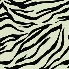 Seamless pattern with zebra fur print. Vector illustration. Exotic wild animalistic texture. Seamless camouflage background for fabric, textile, design, cover, wrapping.