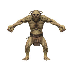 Troll fantasy creature in aggressive pose.