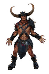 Demon in battle gear