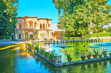 The splendid garden in desert of Kerman province, Iran
