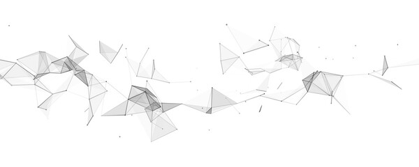 Network connection structure. Big data complex with compounds. Abstract white digital background. Science background. Vector illustration.