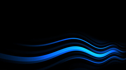 Colorful blue blurred light stripes in motion over on abstract background. Rainbow rays. Led Light. Future tech. Shine dynamic scene. Neon flare. Magic moving fast lines. Glowing wallpaper.