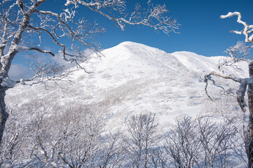 雪山 登山 冬風景