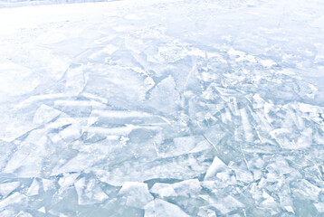 Close-up of broken ice