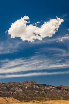 Desert landscape under blue sky