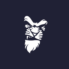 Wild Angry Lion Head Logo Vector Template Illustration Design Mascot Animal