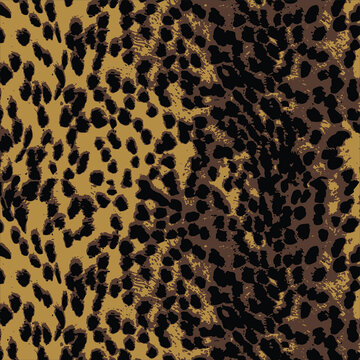 Abstract animal skin leopard seamless pattern design. Jaguar, leopard, cheetah, panther fur. Seamless camouflage background for fabric, textile, design, cover, wrapping.