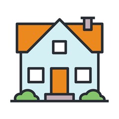 House icon. Residential real estate symbol. Vector illustration.