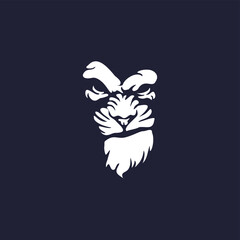 Obraz premium Wild Angry Lion Head Logo Vector Template Illustration Design Mascot Animal