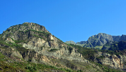 Nature of beautiful village Benasque in Pyrenees, Spain.