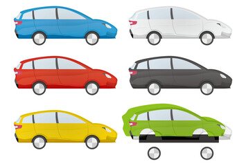 ステーションワゴン・SUV　ベクター素材