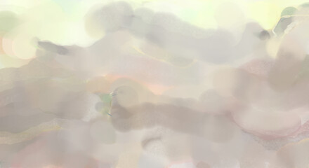 Contemporary art. Hand made painting. Modern artwork. Painting with brushstrokes of watercolor on surface. 2d illustration. Artistic background image. Abstract painting on canvas. Colorful texture.