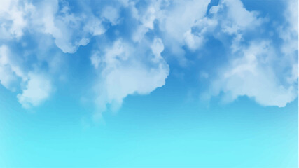 watercolor sky and clouds, abstract watercolor background, vector illustration