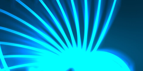 Neon colorful abstract design of light waves. Digital background with neon light glowing effect. Bright rays wallpaper.