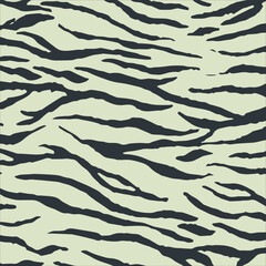 Seamless pattern with zebra fur print. Vector illustration. Exotic wild animalistic texture.  Seamless camouflage background for fabric, textile, design, cover, wrapping. Seamless camouflage backgroun