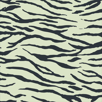 Seamless pattern with zebra fur print. Vector illustration. Exotic wild animalistic texture.  Seamless camouflage background for fabric, textile, design, cover, wrapping. Seamless camouflage backgroun