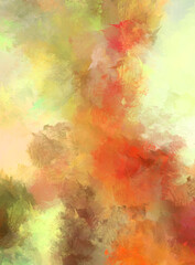 Obraz premium Abstract background of colorful brush strokes. Brushed vibrant wallpaper. Painted artistic creation. Unique and creative illustration.
