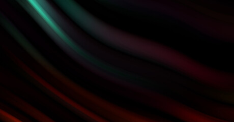 Colorful smooth lines on black background. Liquid and fluid vibrant color waves flowing in the dark. Graphic illustration for wallpaper, banner, background, card, book, cover, poster, banner, brochure