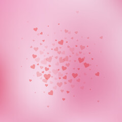 Red heart love confettis. Valentine's day explosio