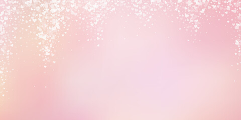White heart love confettis. Valentine's day fallin