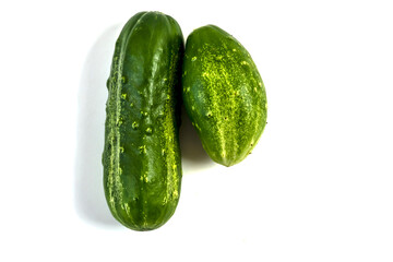 Stock Foto Closeup of cucumber isolated on white background